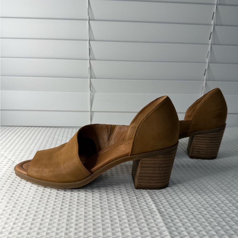 Sole Society So-Ralimia Leather Tan Sandals Pee-Toe Mules for Women Sz8 - Picture 3 of 8